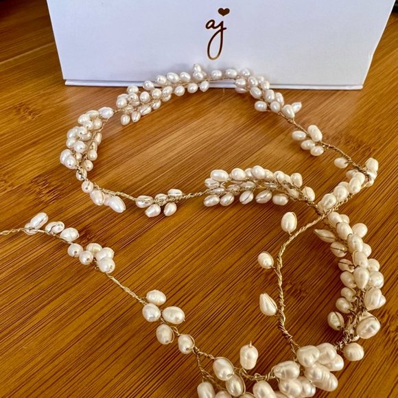 Brand New Untamed Petals Zahara Pearl Bridal Hair Vine/Belt main image 6